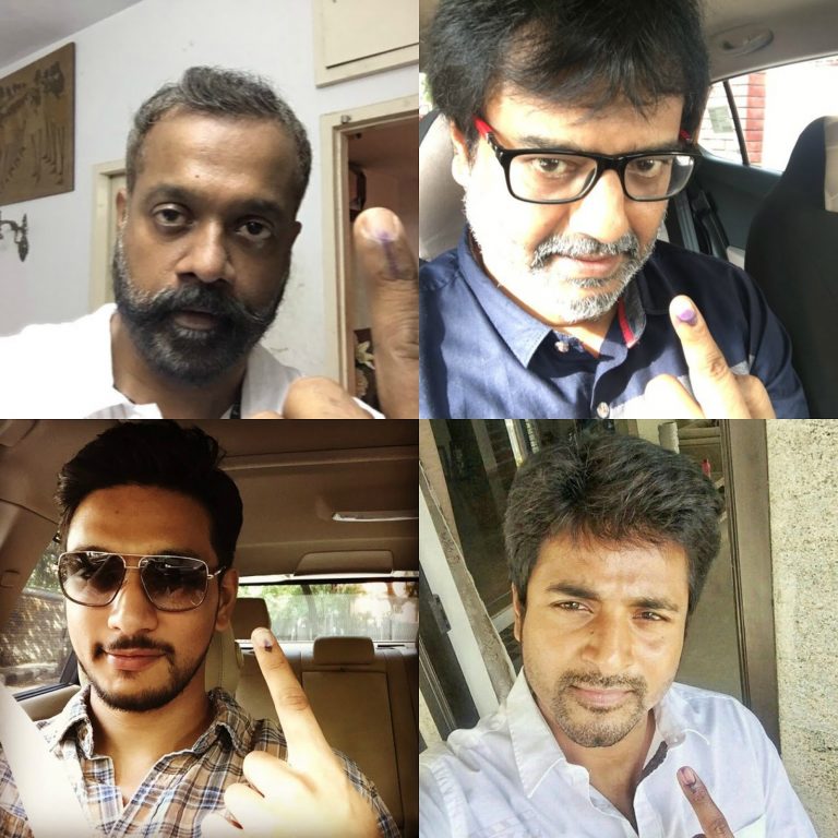 Tamil Celebrities Cast Their Votes Gallery