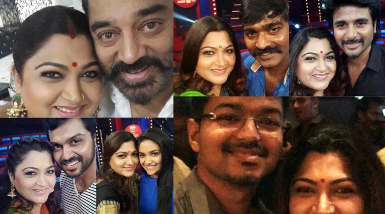 Kollywood Stars Selfie with Kushboo- Birthday Special
