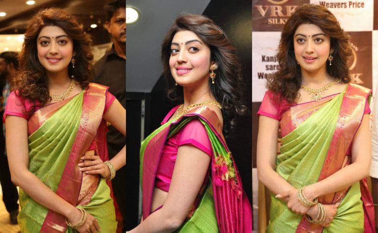 Actress Pranitha Launches VRK Silks At Kukatpally Stills