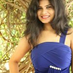 Actress Alekhya Latest Cute Hot Exclusive Blue Dress Spicy Photos Gallery At Elegance Shoppe Expo Launch (3)