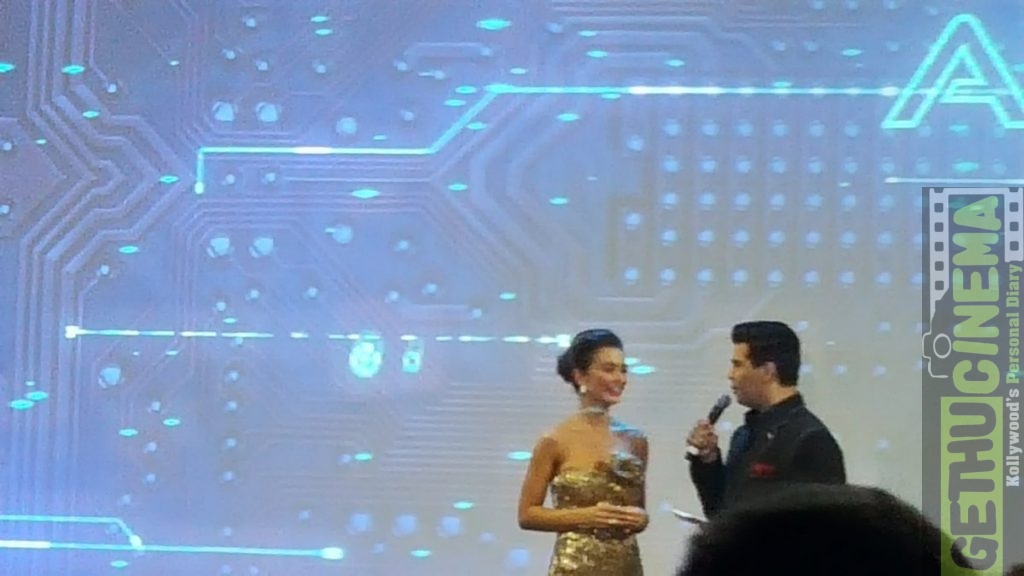 2.0 First Look Launch amy jackson on stage