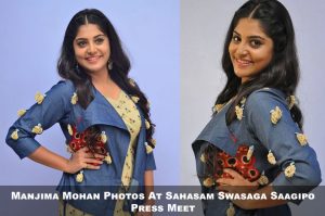 Manjima Mohan Photos At Sahasam Swasaga Saagipo Press Meet