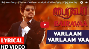 Bairavaa Movie All Songs Lyrical Video | Vijay, Keerthy Suresh | Santhosh Narayanan