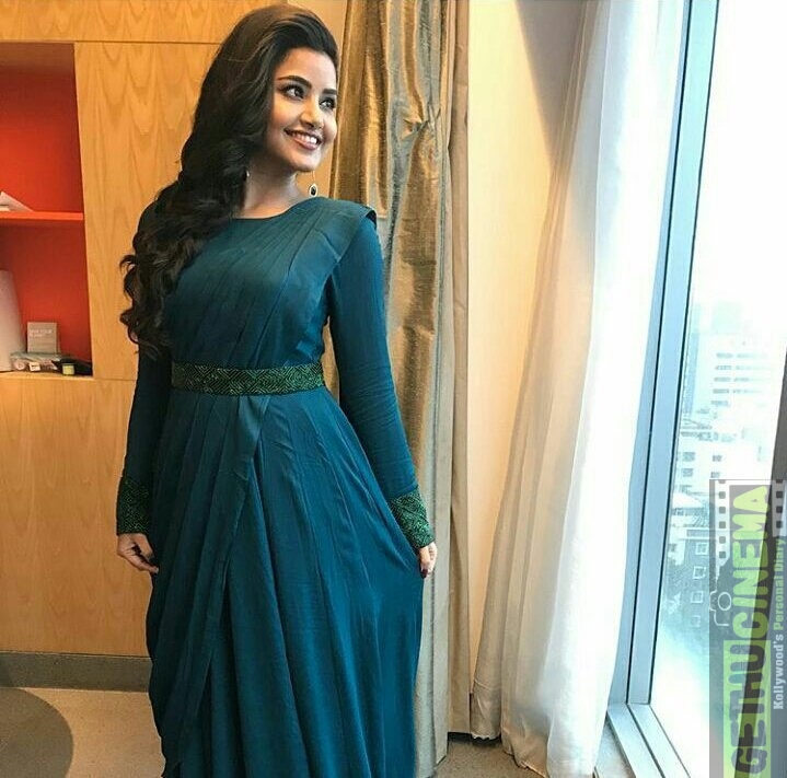 Anupama Parameswaran | Indian gowns dresses, Long frock designs, Frock  fashion