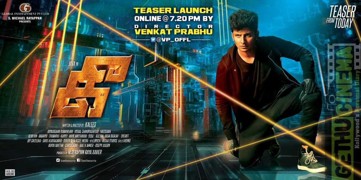 Kee Tamil Movie Teaser Release HD Poster | Jiiva, Nikki Galrani - Gethu