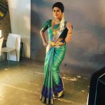 Alya Manasa, green saree