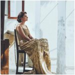 Hindi Medium actress pakistani saba qamar zaman  golden lehenga chair sitting (29)