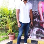 Iruttu Araiyil Murattu Kuththu press meet, gautham karthik, white shirt