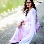 Meenakshi Dixit, water, white chudi