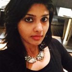 Niranjani Ahathian (24) designer necklace black dress