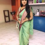 Sharanya Turadi, green saree