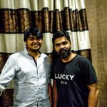 Simbu, str, black t shirt, fan moment