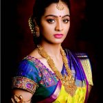 gayathrie, pattu saree, latest, cute
