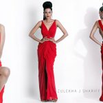 natasha suri red designer dress