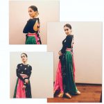 sanya malhotra  designer dress with black top and lehenga (28)