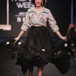 sanya malhotra lakme fashion week black dress grey top (26)