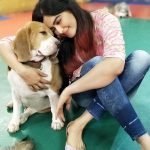 Adah Sharma, dog, with pet animal