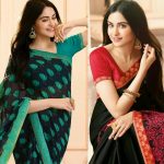 Adah Sharma, green & black saree