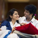 Atlee Kumar , Krishna Priya, couple, sitting