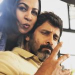 Chiyaan Vikram, radhika, selfie