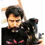 Chiyaan Vikram, selfie, home, dog