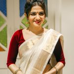 Dhivyadharshini, saree, hd, kerala saree