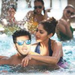 Ghajinikanth, Arya, Sayyeshaa Saigal, Swimming pool, Enjoy, Hug