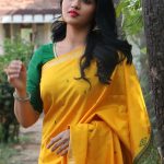 Kaali Movie Press Meet, sunaina, saree, yellow, latest