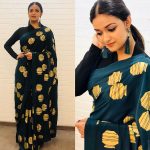 Keerthy Suresh, green fancy saree