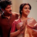 Keerthy Suresh, orange saree, dulgar salmon