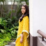 Keerthy Suresh, wallpaper, hd, photoshoot, yellow saree