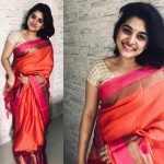 Nivetha Thomas, saree, traditional look