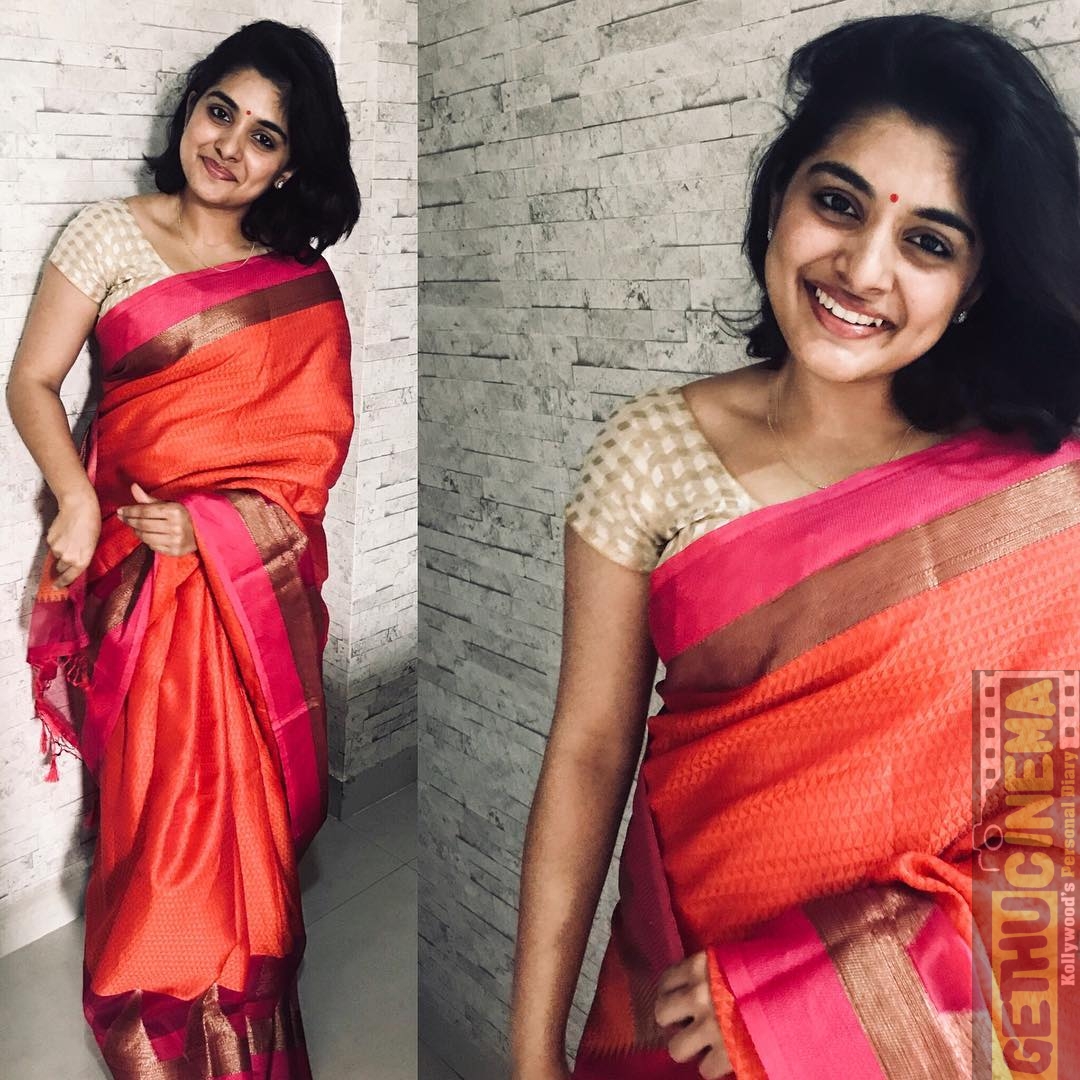 Nivetha Thomas, saree, traditional look - Gethu Cinema