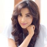 Parvatii Nair, blue dress, white, 2018 photoshoot