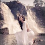 Raai Laxmi, white dress, saree in white