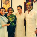 Rajinikanth, aiswarya dhanush, latha, family, holi