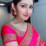 Sayesha Saigal, Pink Saree, dashing Look, Lipsstick