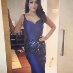 Shriya Saran, latest, 2018, blue dress