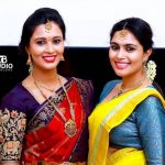 Sonu Gowda, yellow and red saree, spicy