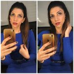 bhavana mirror  selfie blue top (14)