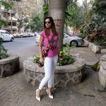 bhavana pink tee white pant(6)