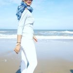 shilpa manjunath, beach, white dress, full size