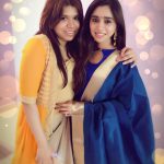 Aarthi, Jayam ravi Wife, Blue Saree, Smile, Friend, Function