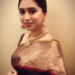 Aarthi, Jayam ravi Wife, Gold saree, treditional