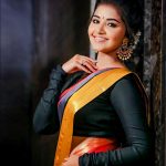 Anupama Parameswaran, Orange Saree, adorable