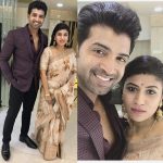 Arun Vijay, with wife, event