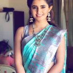 Ashima Narwal, blue saree, smile