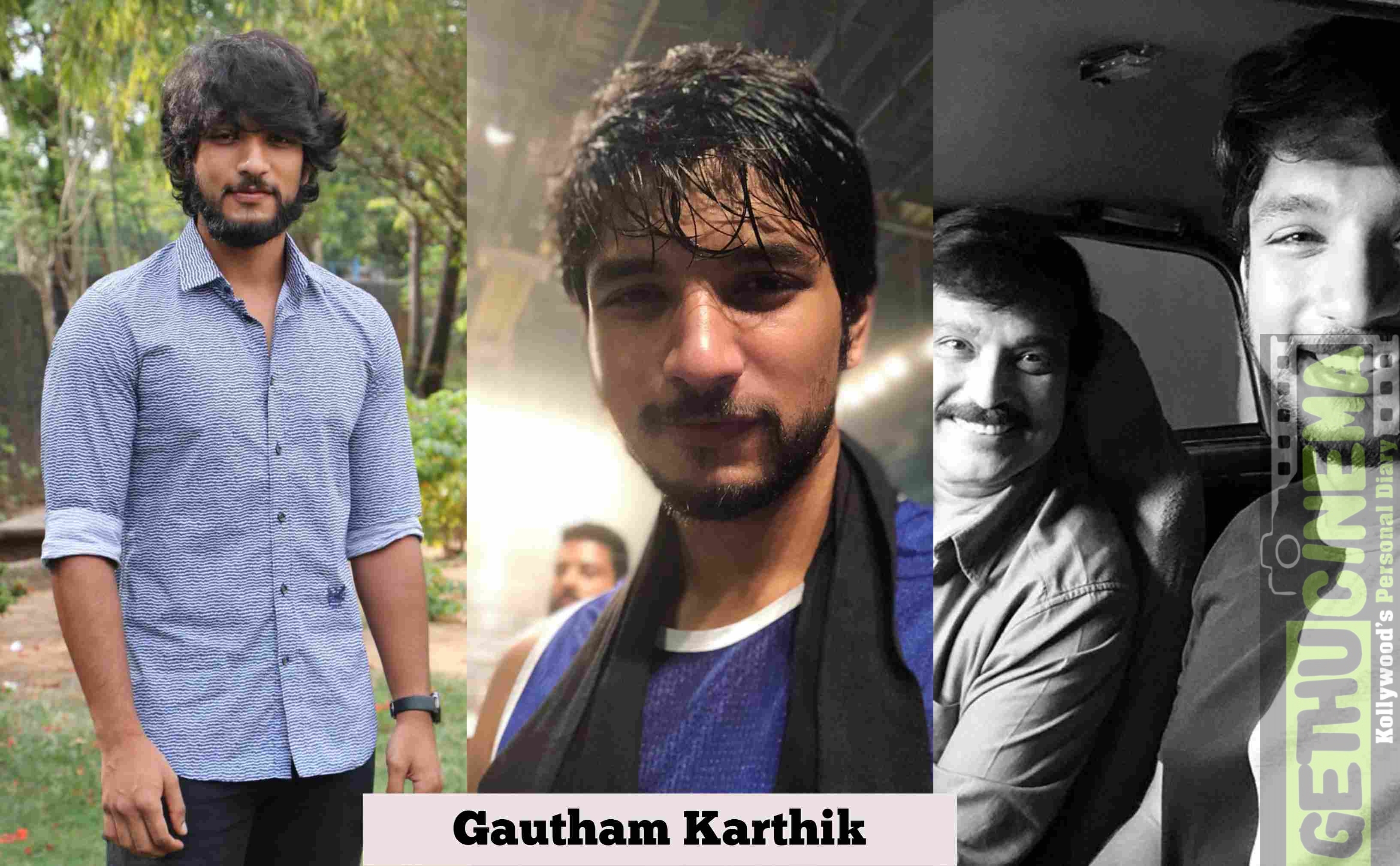 Gautham Karthik, 2018, dad, collage, cover picture, hd, wallpaper - Gethu  Cinema