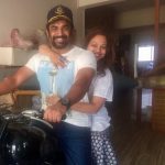 Madhavan, wife, white dress, bike