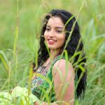 Malavika Menon, grass, photo shoot